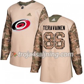 Carolina Hurricanes tröja Teuvo Teravainen 86 Adidas 2017-2018 Camo Veterans Day Practice Authentic - NHL Tröjor Herr